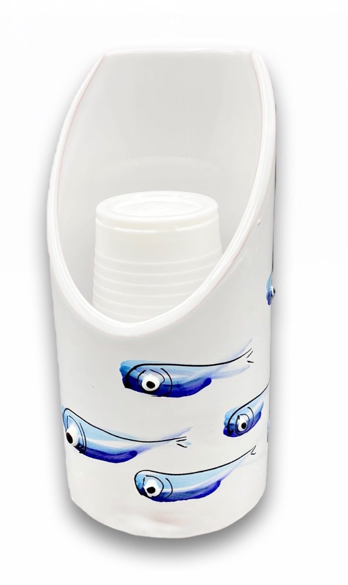 Porta Bicchieri in ceramica di Vietri linea MARE MAGNUM