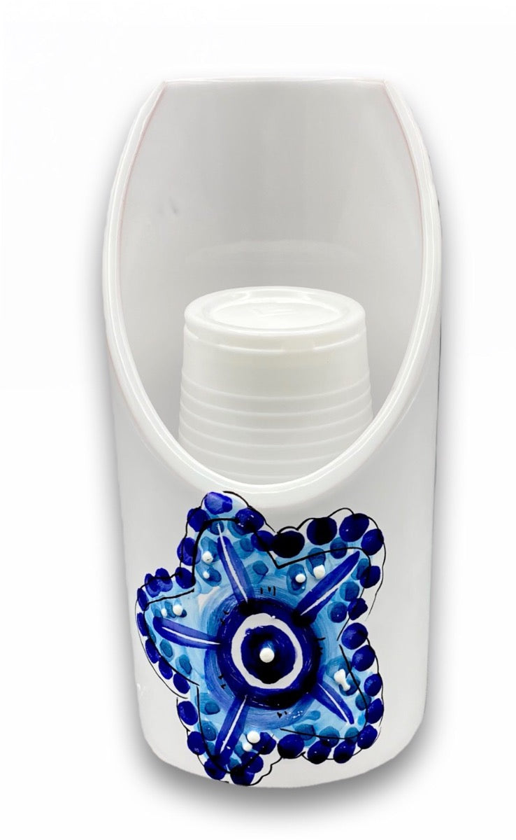 Porta Bicchieri in ceramica di Vietri linea MARE MAGNUM