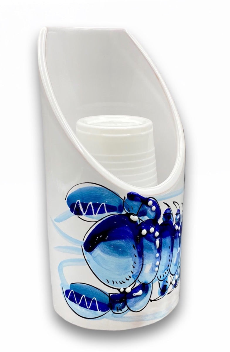 Porta Bicchieri in ceramica di Vietri linea MARE MAGNUM