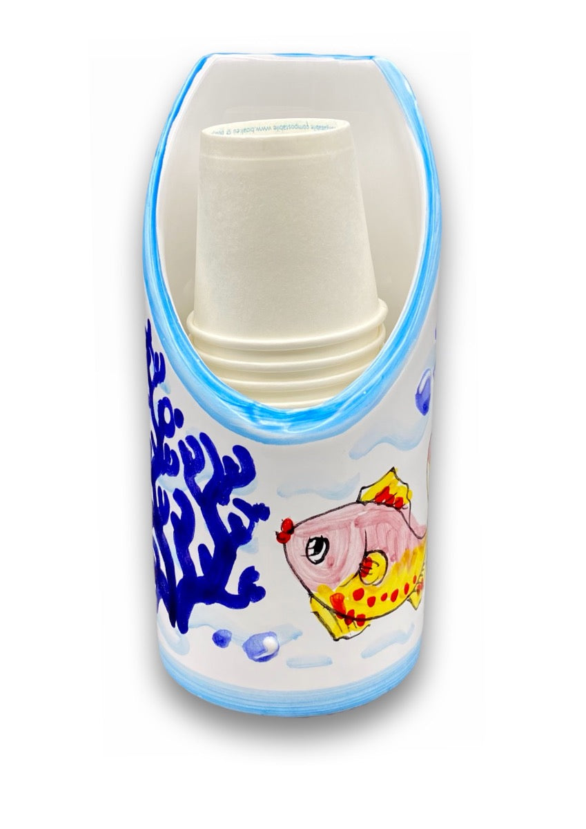 Porta Bicchierini in Ceramica Vietrese