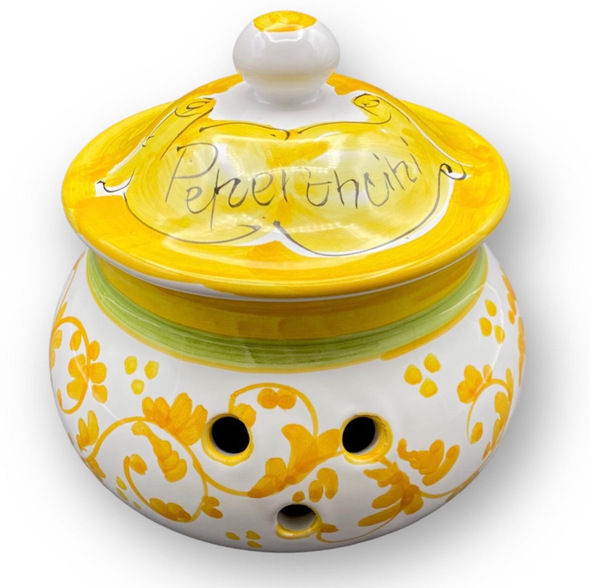 Porta peperoncini forato in ceramica di Vietri