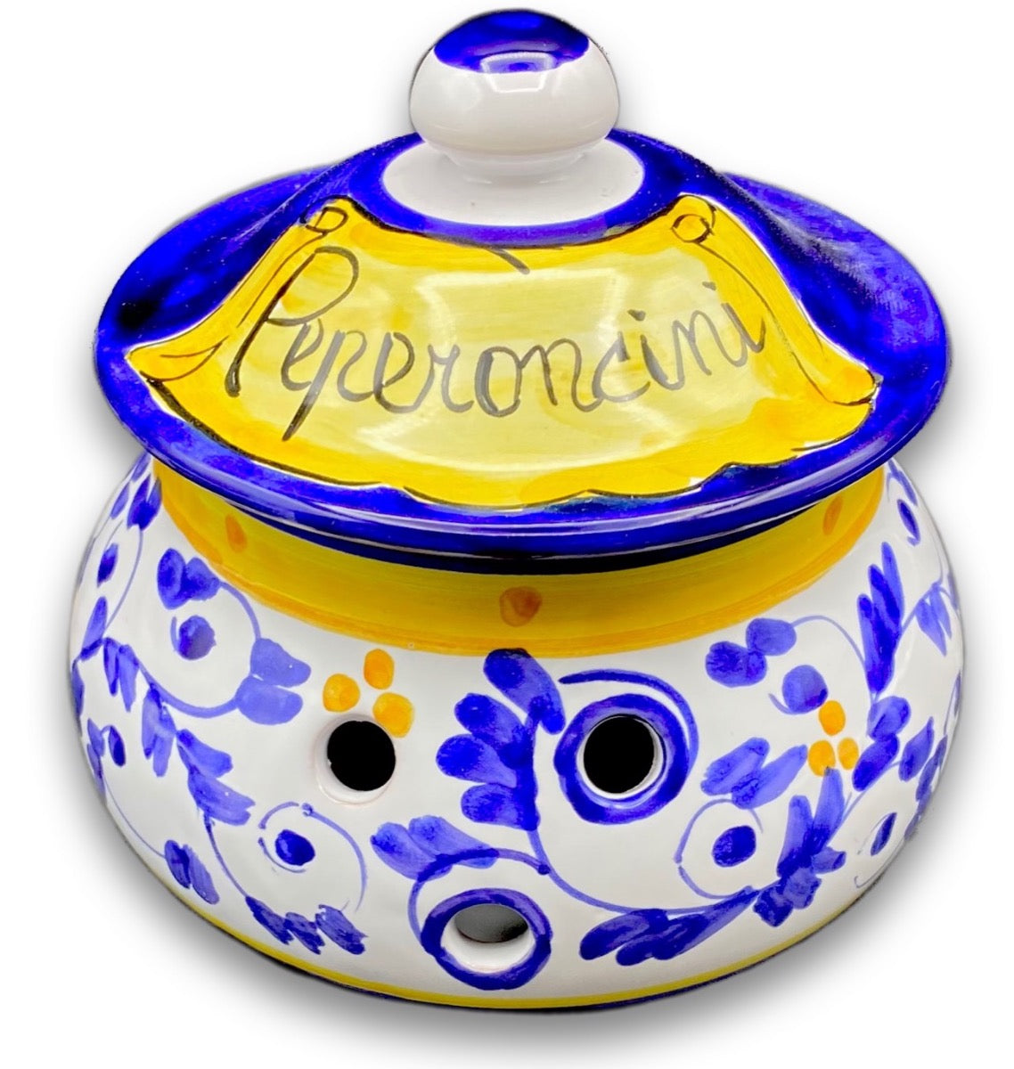 Porta peperoncini forato in ceramica di Vietri