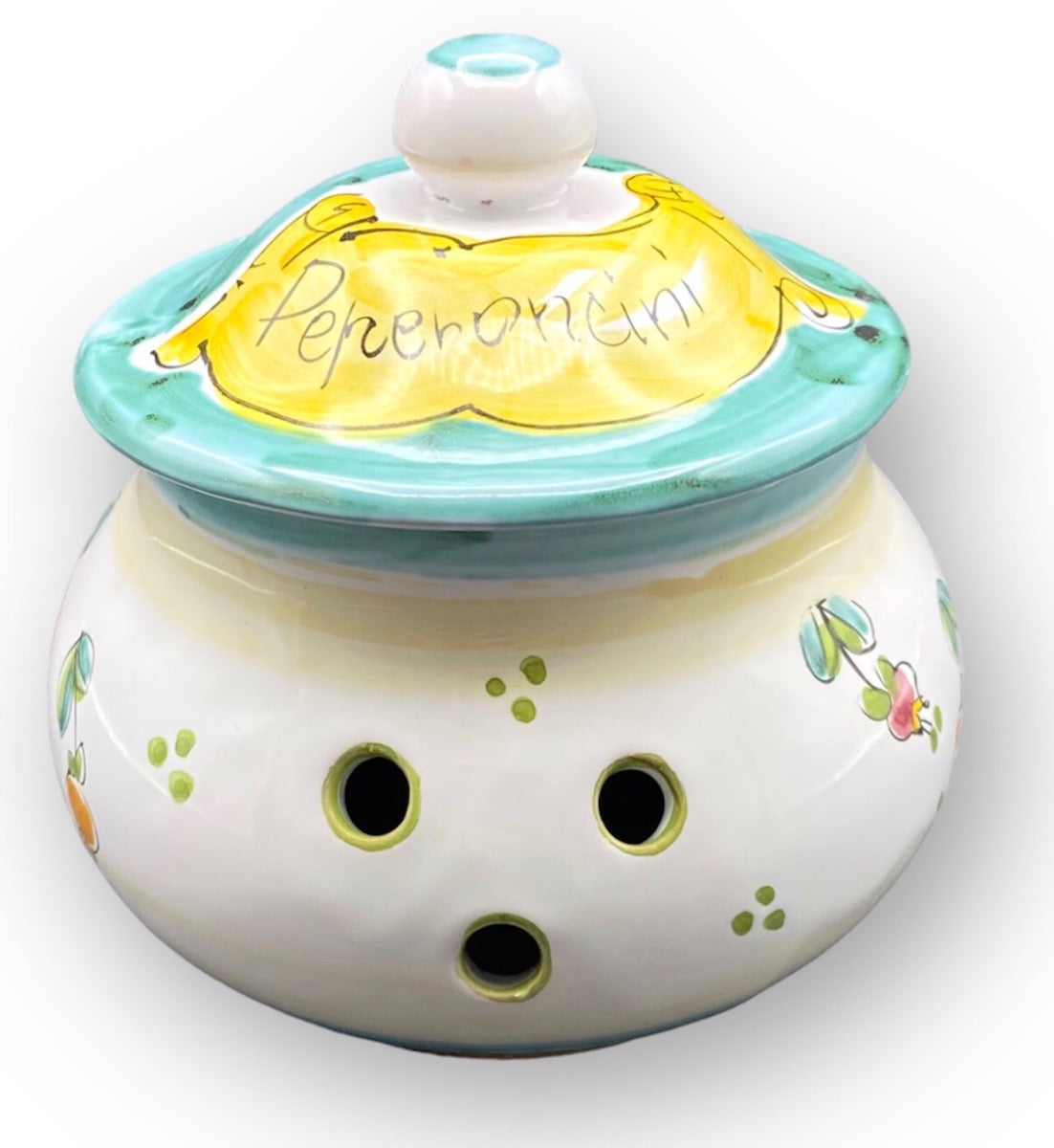 Porta peperoncini forato in ceramica di Vietri