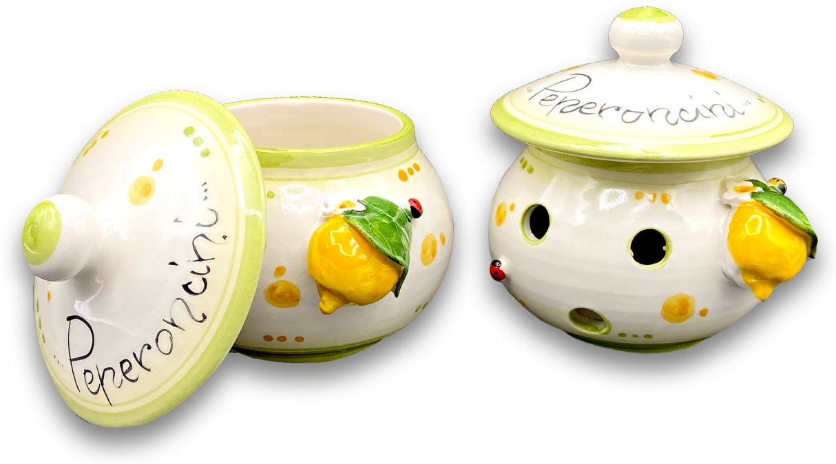 Porta peperoncini forato in ceramica vietrese