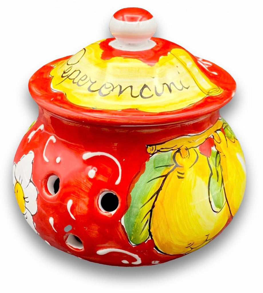 Porta Peperoncini Forato in Ceramica Vietrese
