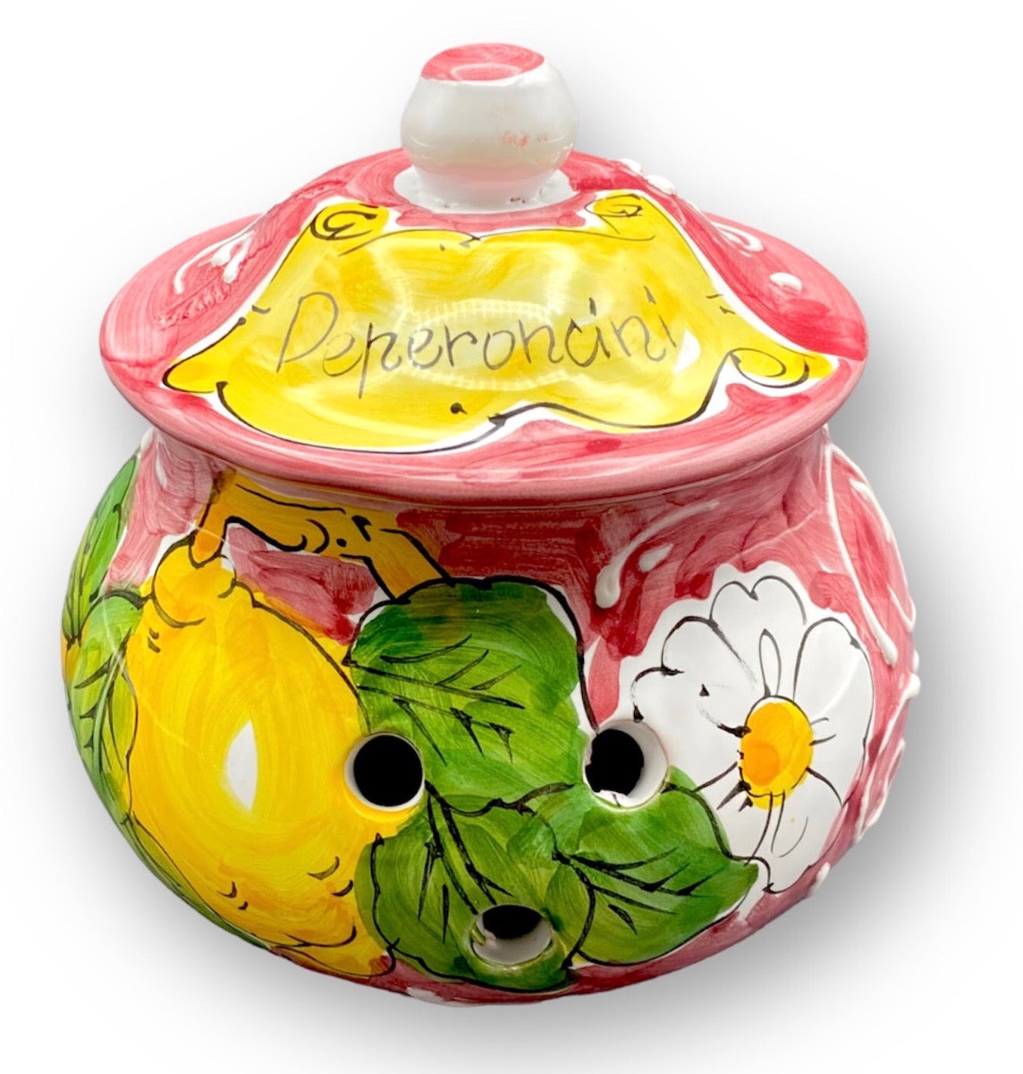 Porta peperoncini forato in ceramica di Vietri