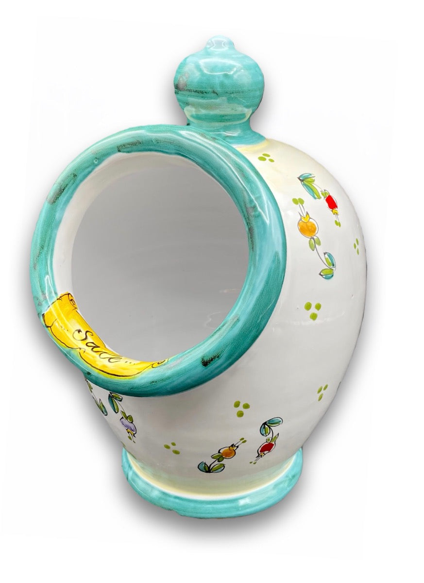 Porta sale a gomito in ceramica di Vietri