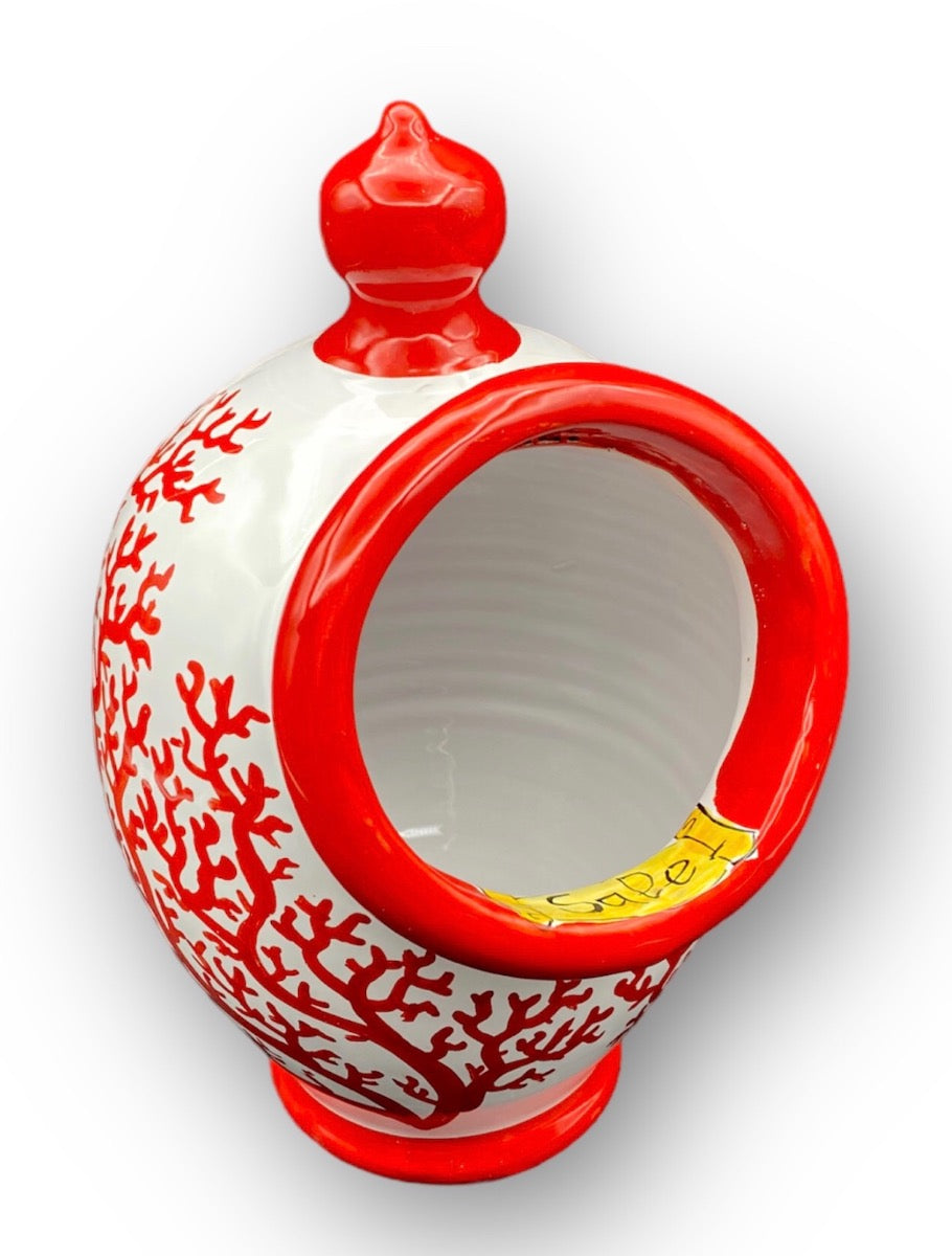 Porta sale a gomito in ceramica di Vietri