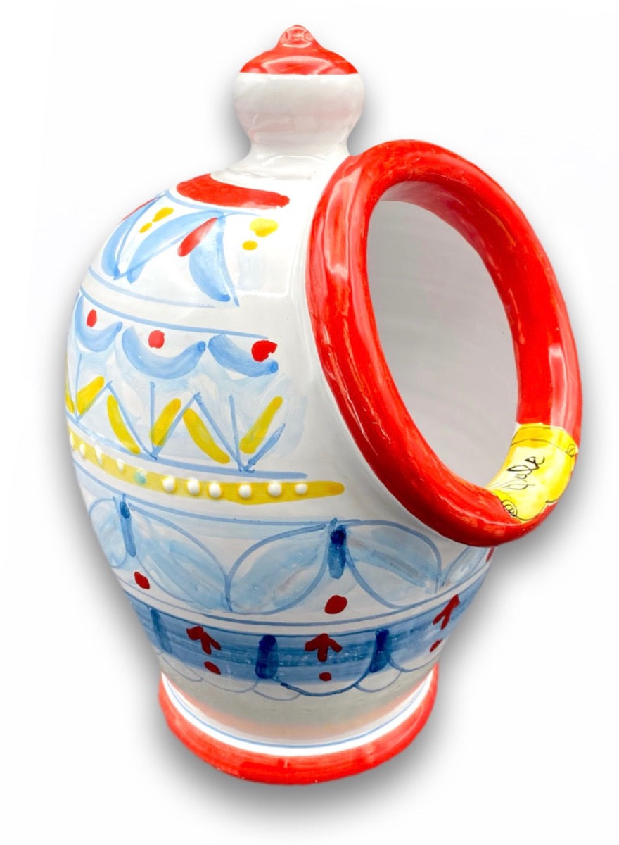 Porta sale a gomito in ceramica di Vietri