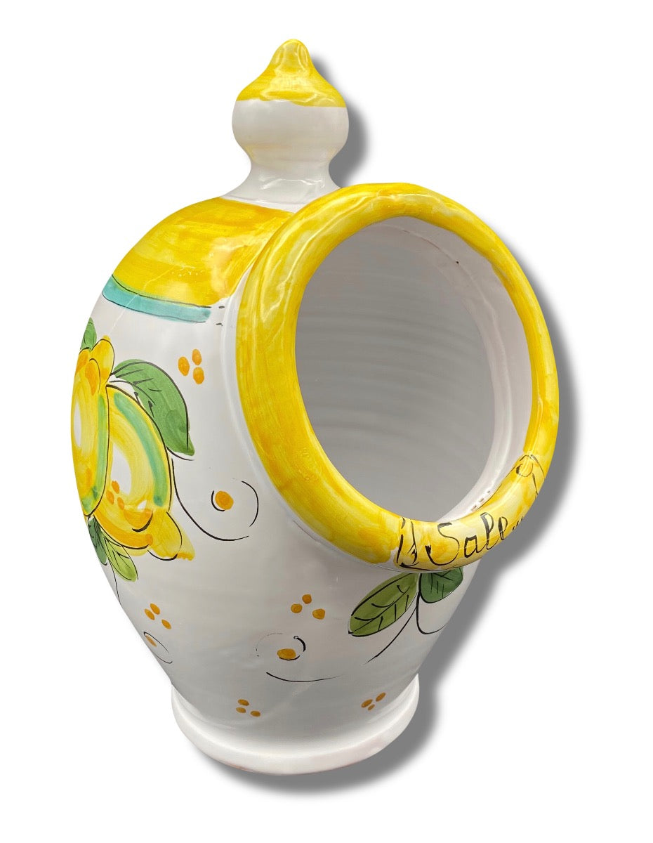 Porta sale a gomito in ceramica di Vietri