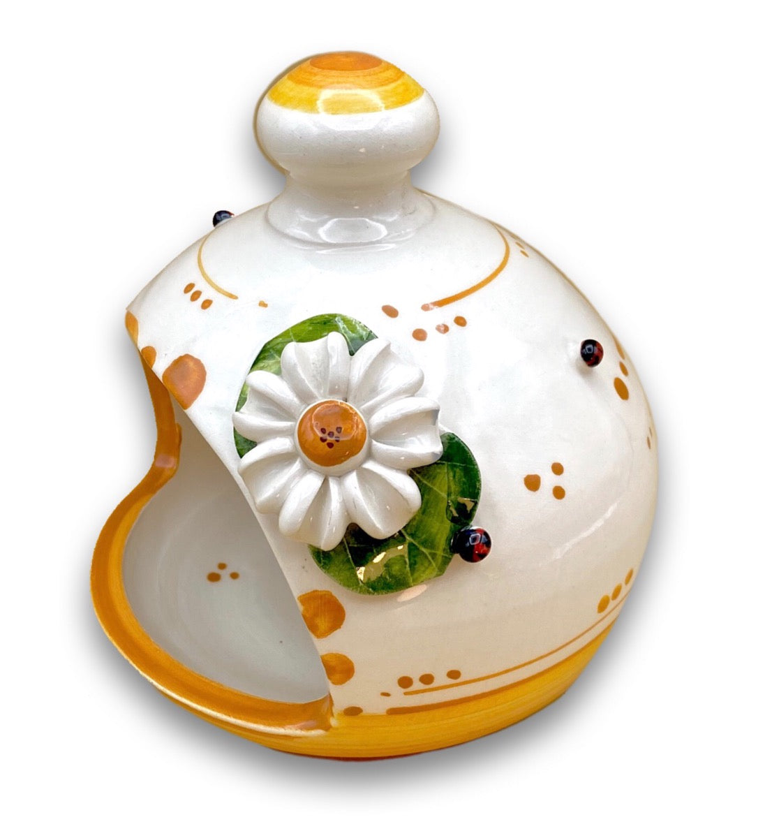 Porta spugna in ceramica di Vietri Linea Margherite