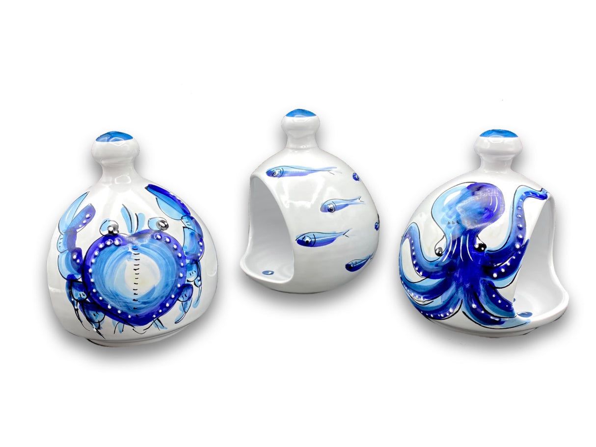 Porta spugna in ceramica di Vietri Linea Mare Magnum