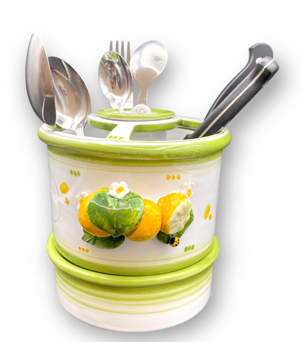 Cola posate in ceramica vietrese APPLICAZIONE LIMONI