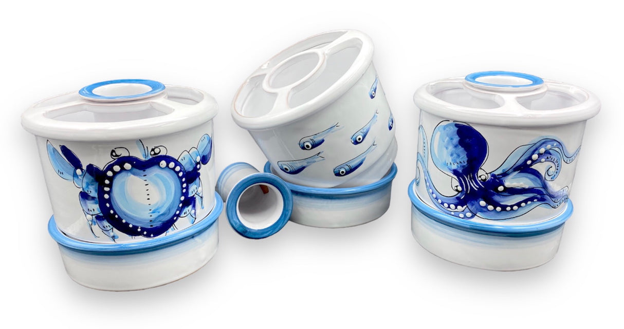 Cola Posate in ceramica vietrese MARE MAGNUM