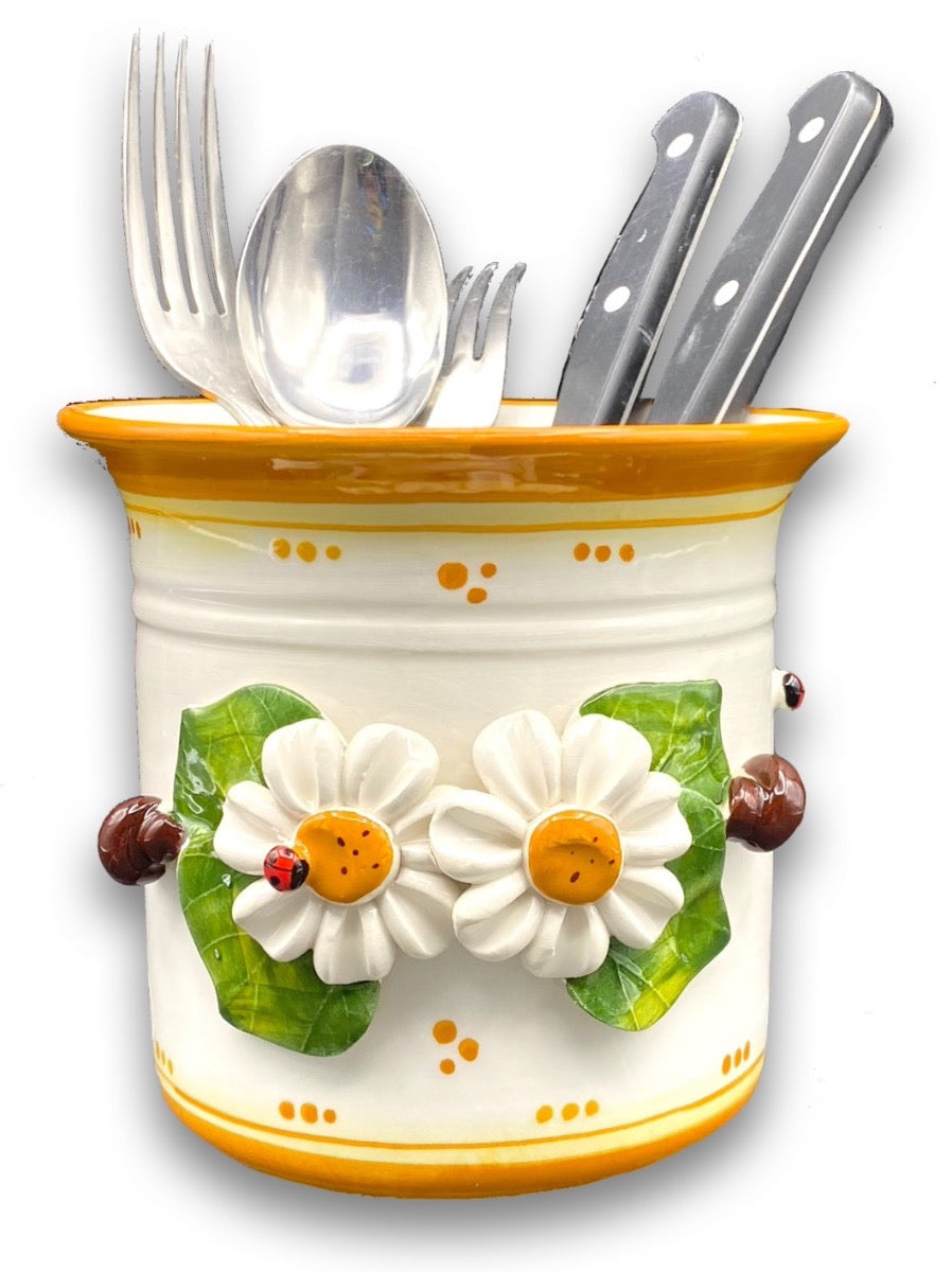 Bicchierone Porta Posate in Ceramica Vietrese