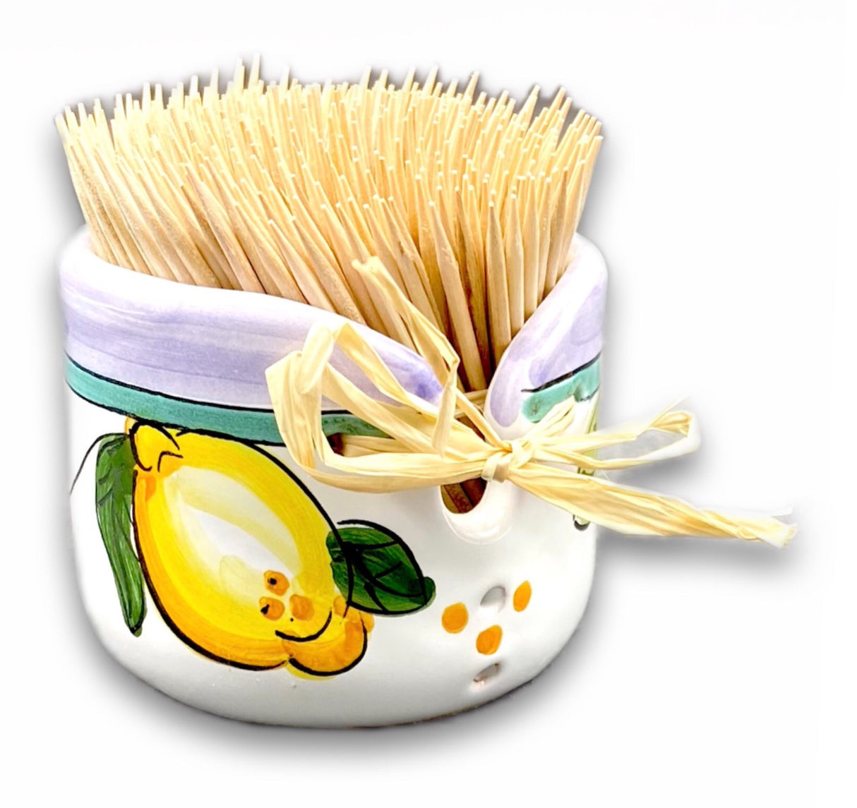 Porta Stuzzicadenti in Ceramica Vietrese