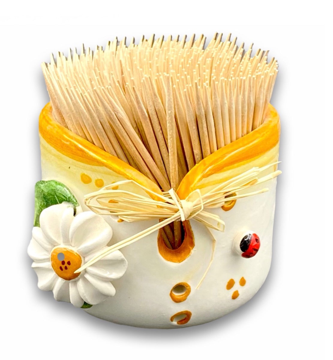 Porta Stuzzicadenti in Ceramica Vietrese