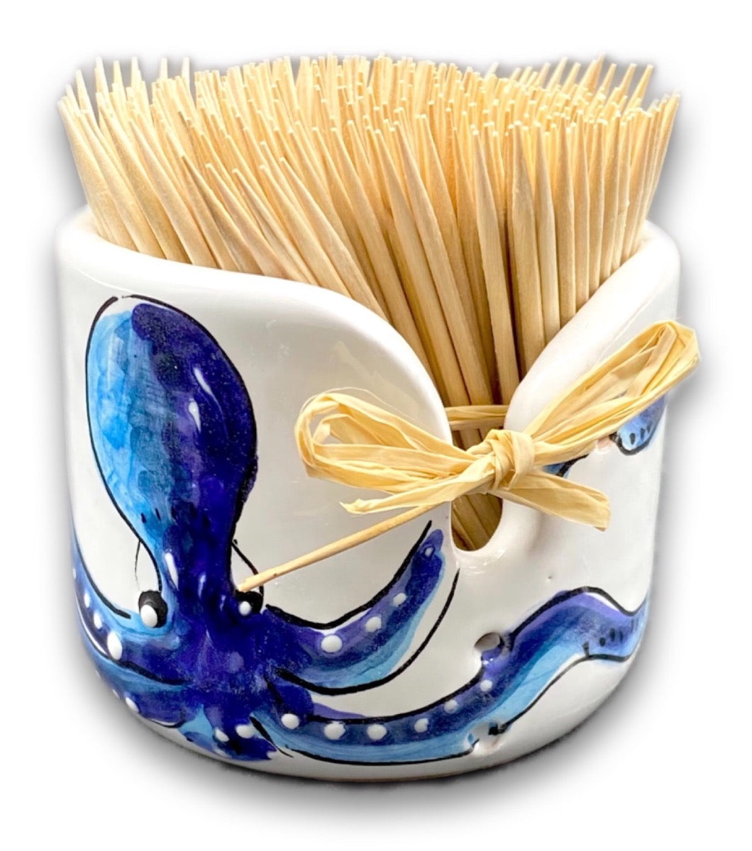 Porta Stuzzicadenti in ceramica vietrese MARE MAGNUM