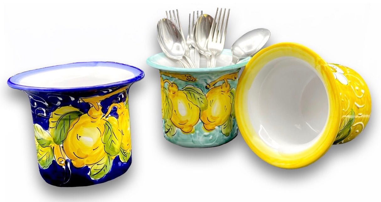 Porta Posate Svasato in ceramica di Vietri