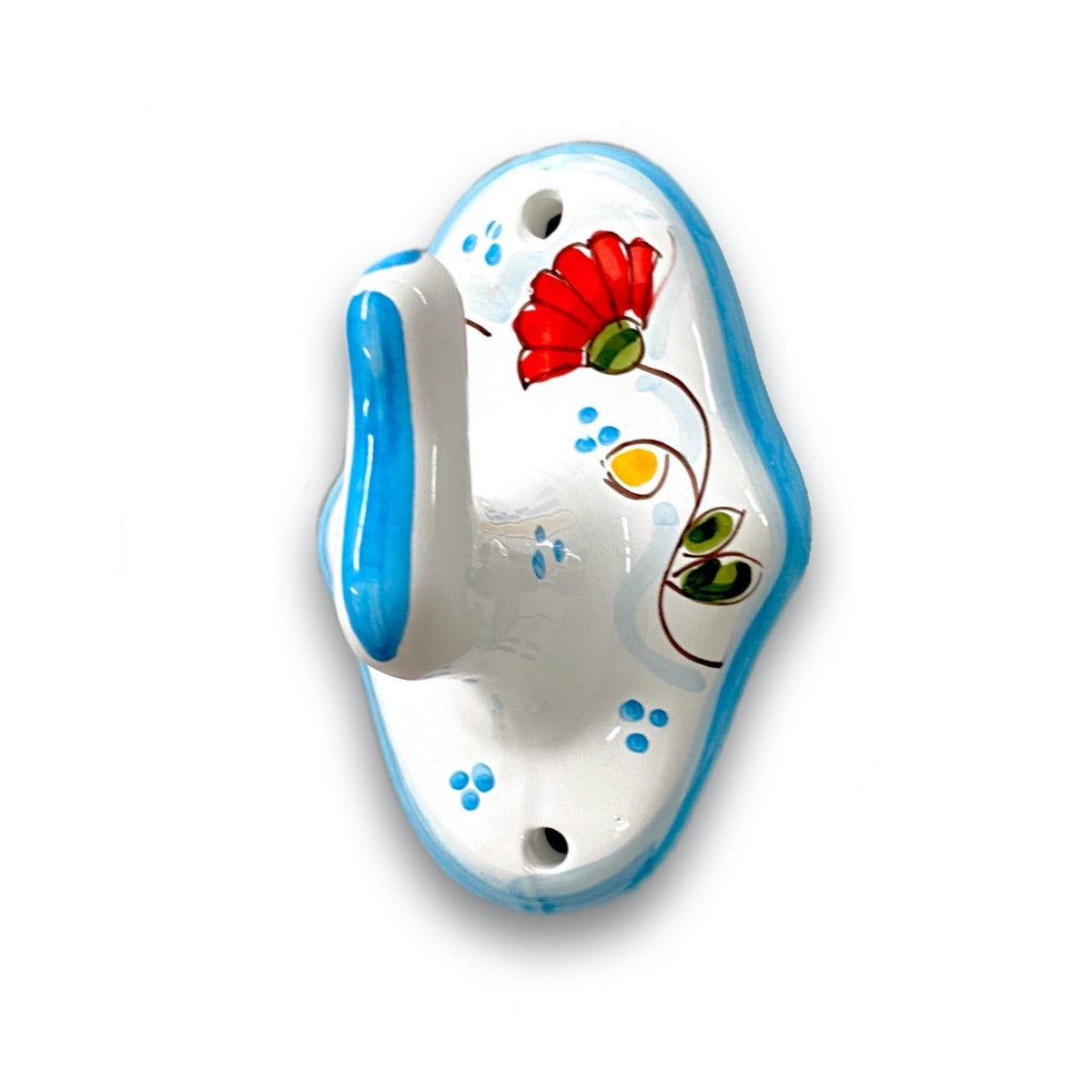 Gancio Porta Accappatoio in Ceramica Vietrese DECORI MISTI