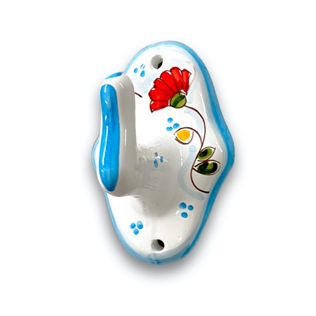 Gancio Porta Accappatoio in Ceramica Vietrese DECORI MISTI