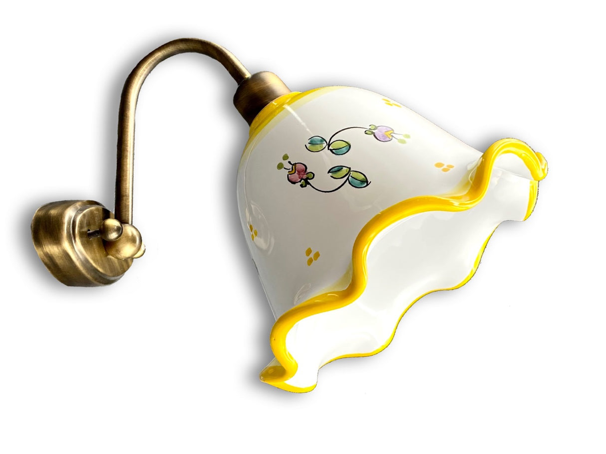 APPLIQUE A CAMPANELLA SINGOLA IN CERAMICA VIETRESE DECORO CAMPANELLE