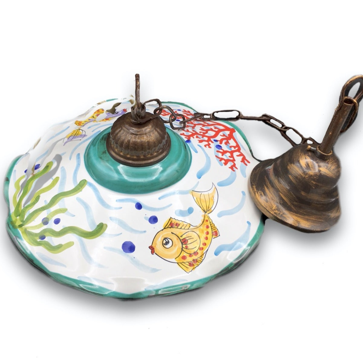 Lampadario in Ceramica Vietrese DECORI MISTI