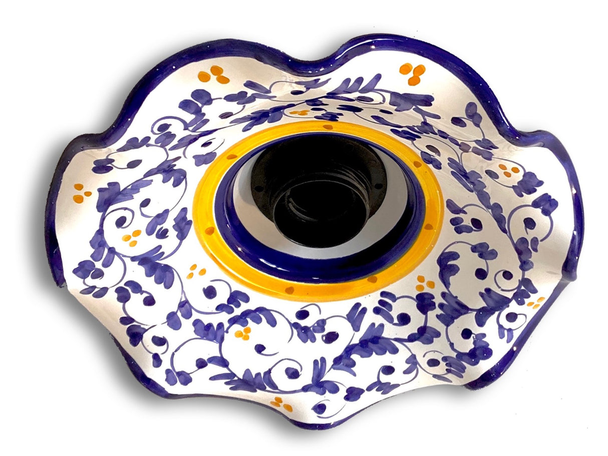 Lampadario in ceramica Vietrese DECORO BAROCCHETTO