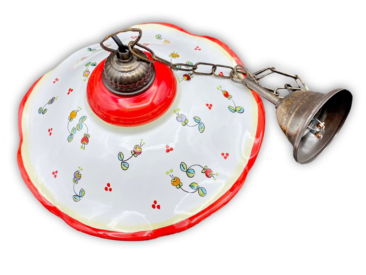 Lampadario in ceramica vietrese DECORO CAMPANELLE