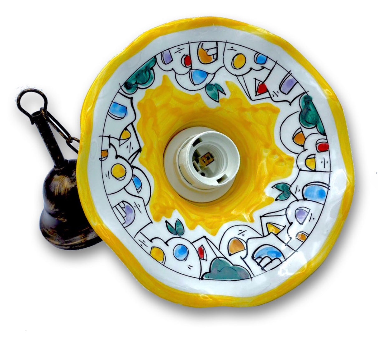 Lampadario in ceramica di Vietri