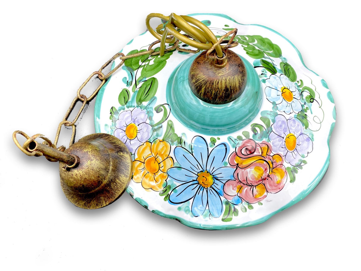 Lampadario in ceramica vietrese DECORO VIETRI ANTICO