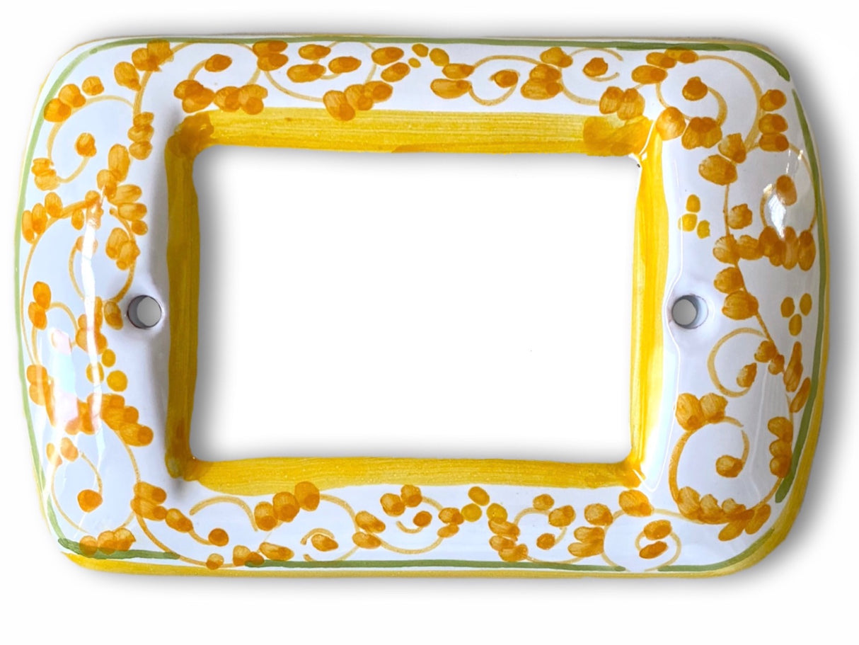 Coprinterruttore Living in ceramica vietrese DECORO BAROCCHETTO