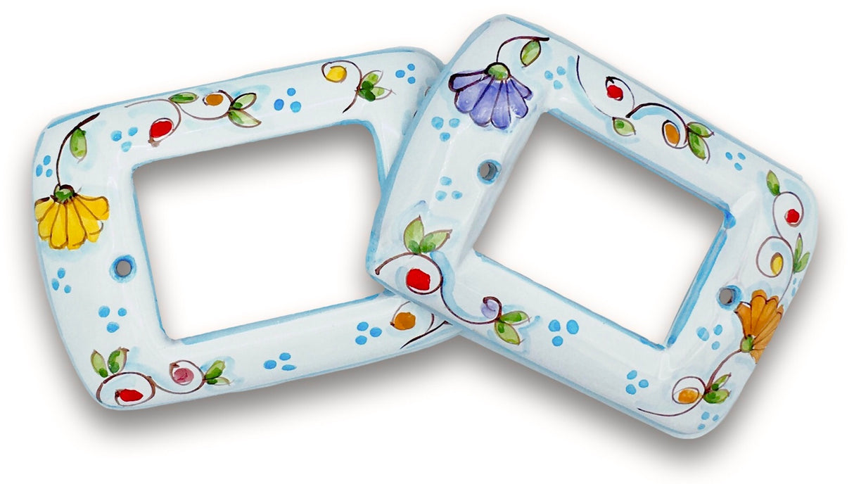 Coprinterruttore Living in ceramica di Vietri