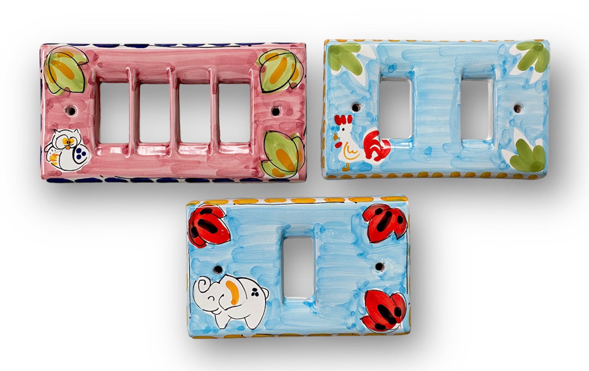 Coprinterruttore Magic in ceramica di Vietri