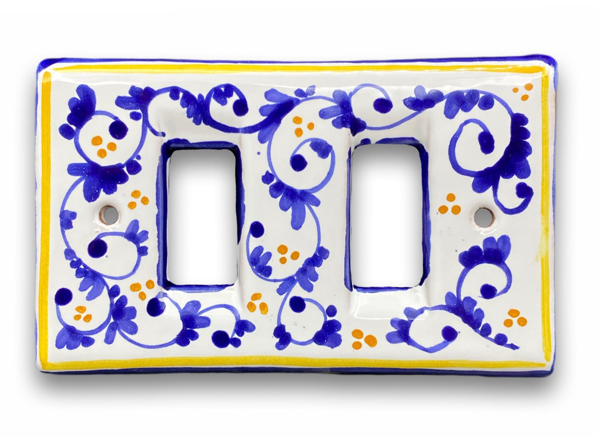 Coprinterruttore Magic in ceramica vietrese DECORO BAROCCHETTO