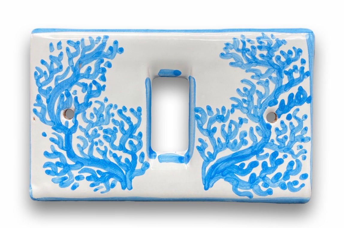 Coprinterruttore Magic in ceramica vietrese DECORO CORALLO NEW