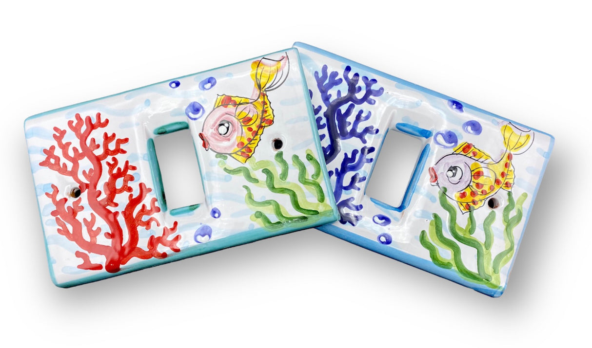 Coprinterruttore Magic in ceramica di Vietri