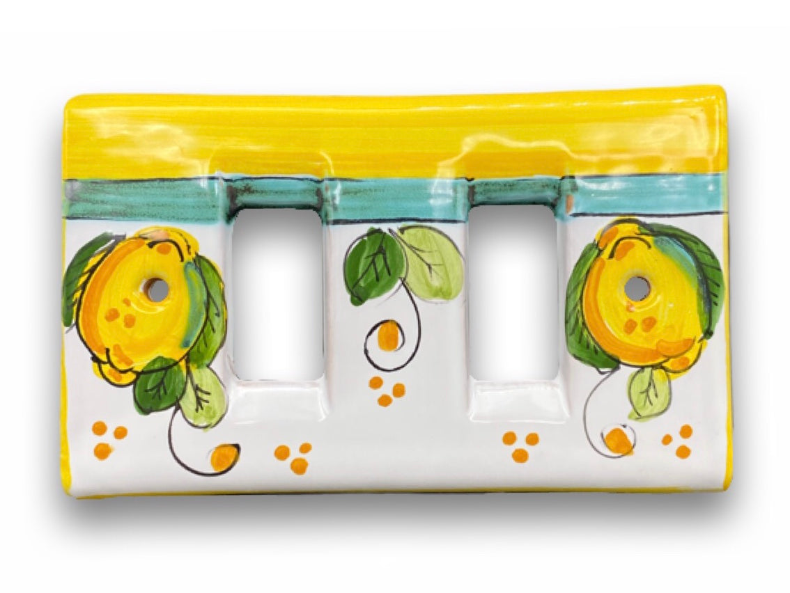 Coprinterruttore Magic in ceramica vietrese DECORO LIMONE COSTIERA NEW