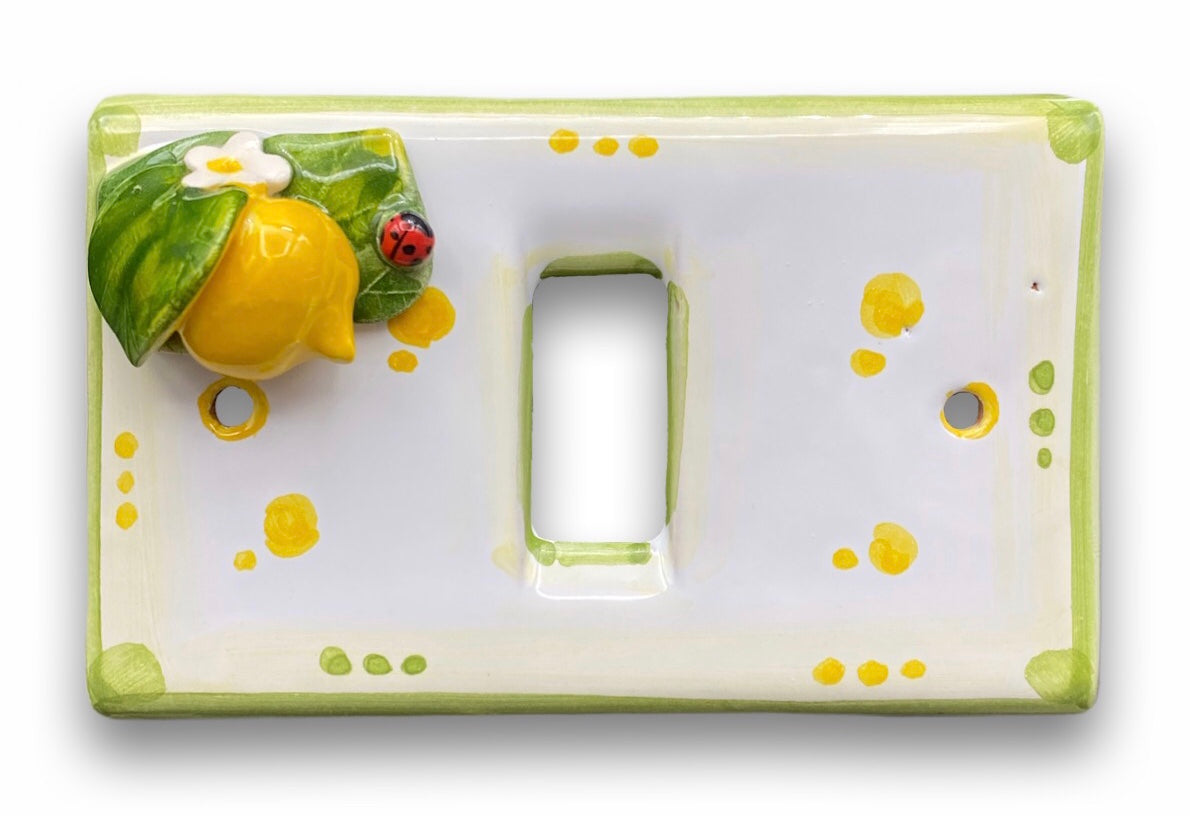 Coprinterruttore Magic in ceramica vietrese APPLICAZIONE LIMONI