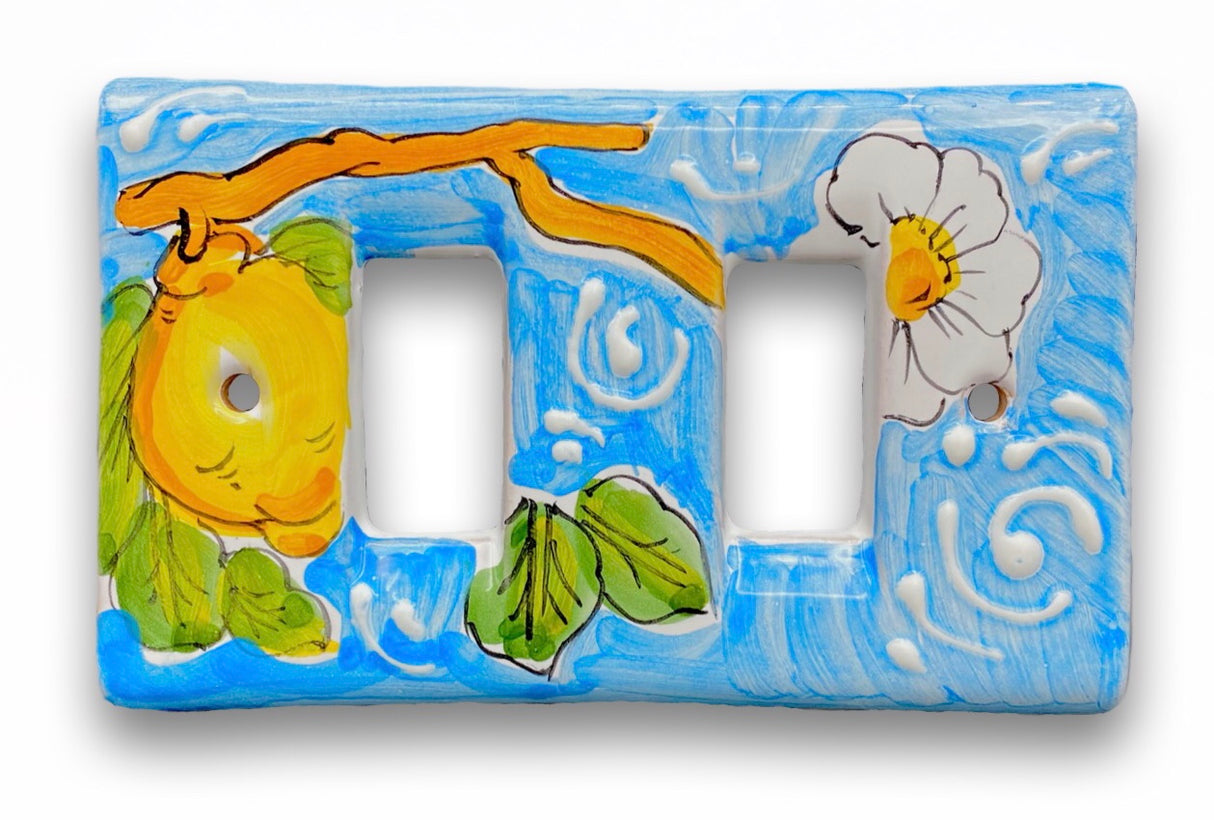 Coprinterruttore Magic in ceramica vietrese DECORO LIMONE VIETRI