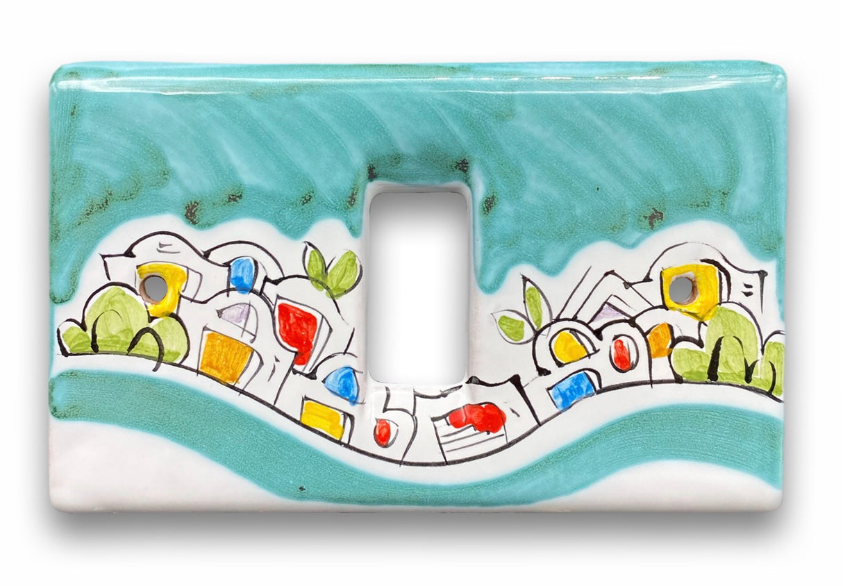 Coprinterruttore Magic in ceramica vietrese DECORO NAIF
