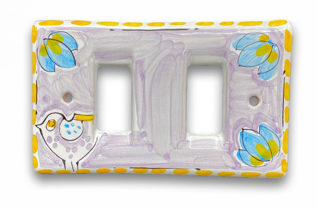 Coprinterruttore Magic in ceramica vietrese DECORO PULCINO NEW