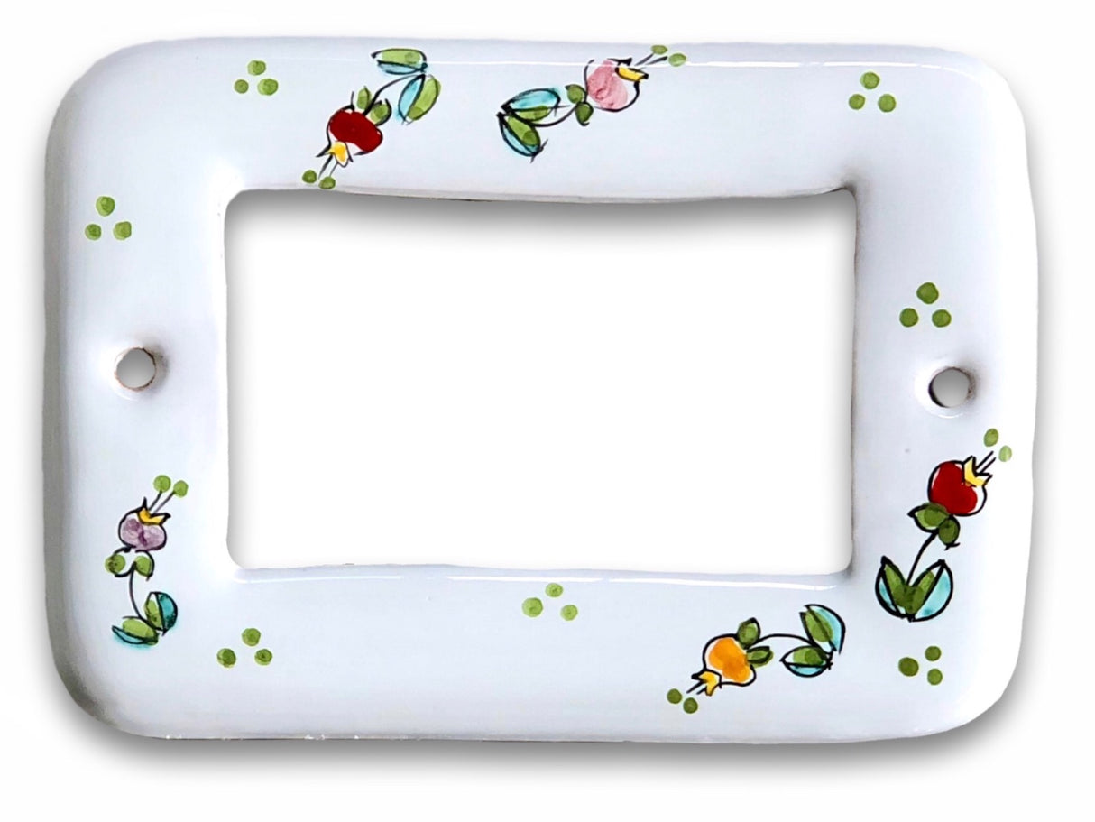 Coprinterruttore LIVING in ceramica vietrese DECORO CAMPANELLE