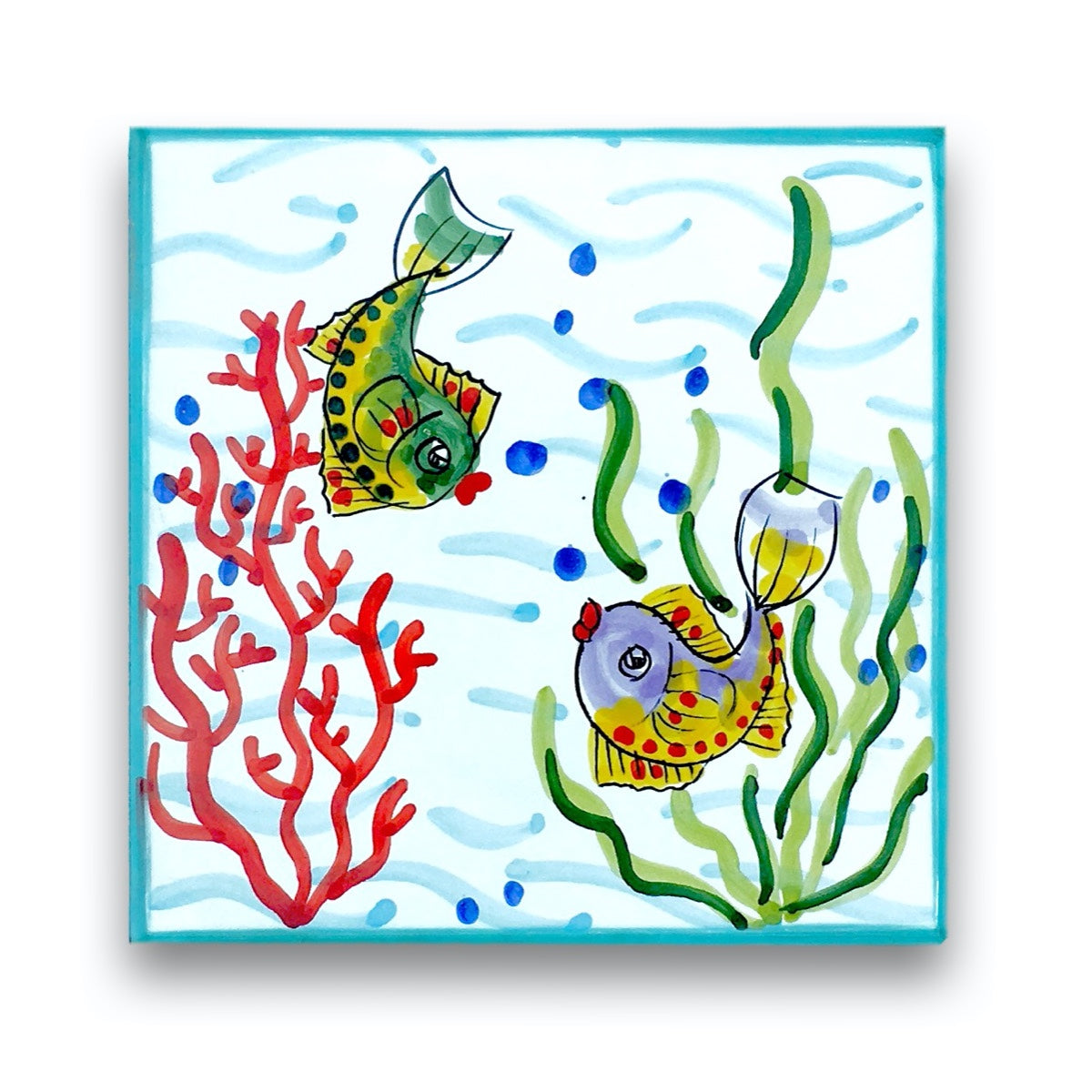 Mattonella decorata in ceramica di Vietri