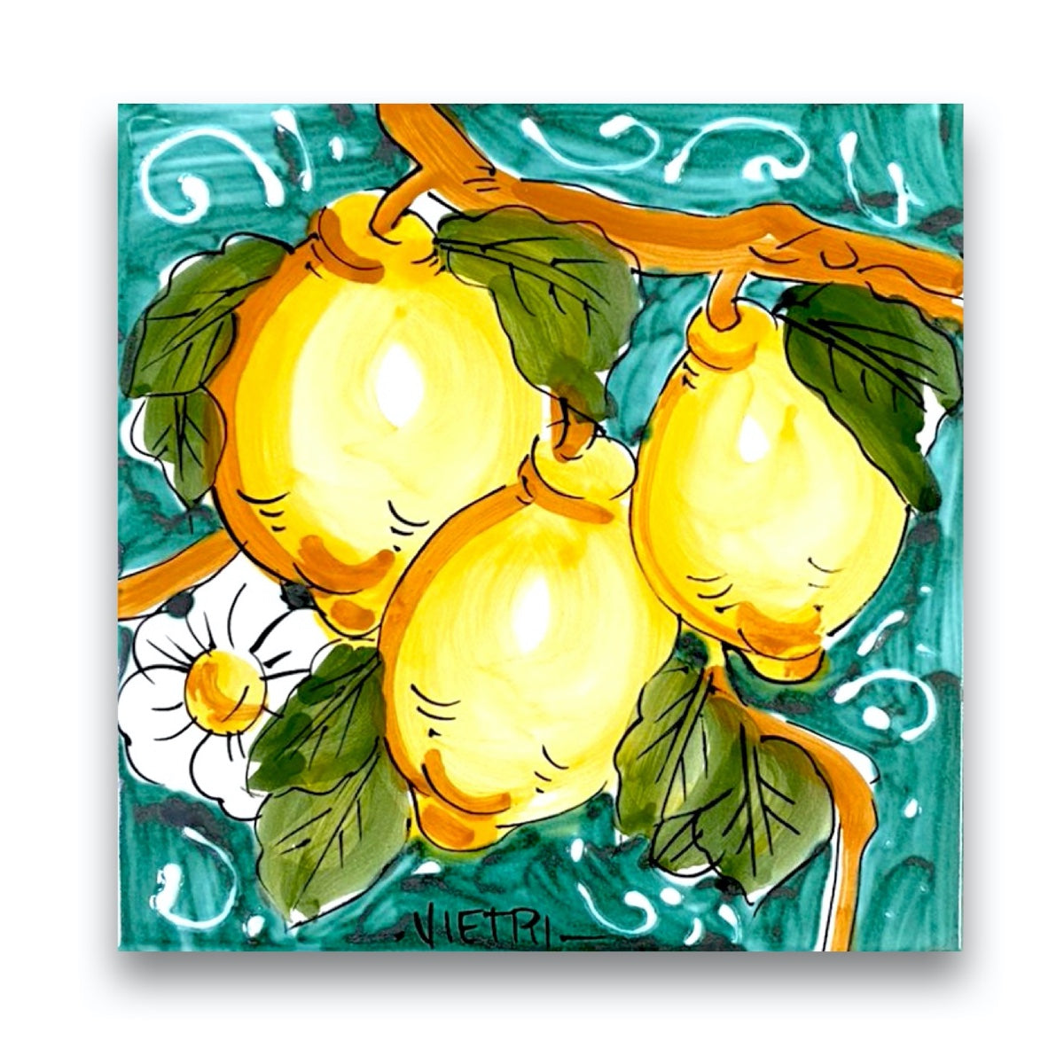 Mattonella decorata in ceramica di Vietri