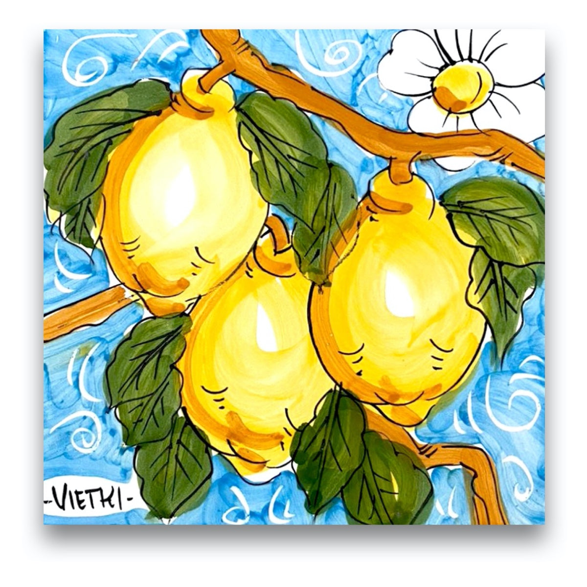 Mattonella decorata in ceramica di Vietri