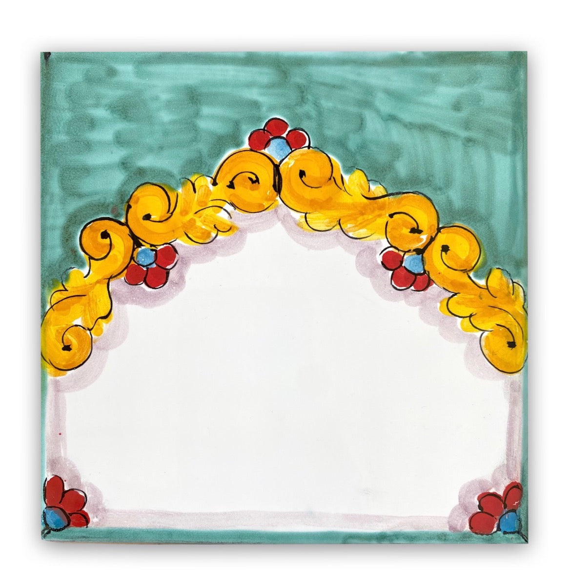 Mattonella decorata in ceramica di Vietri