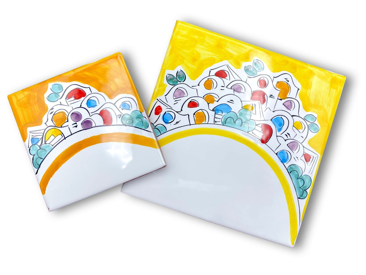 Mattonella decorata in ceramica di Vietri