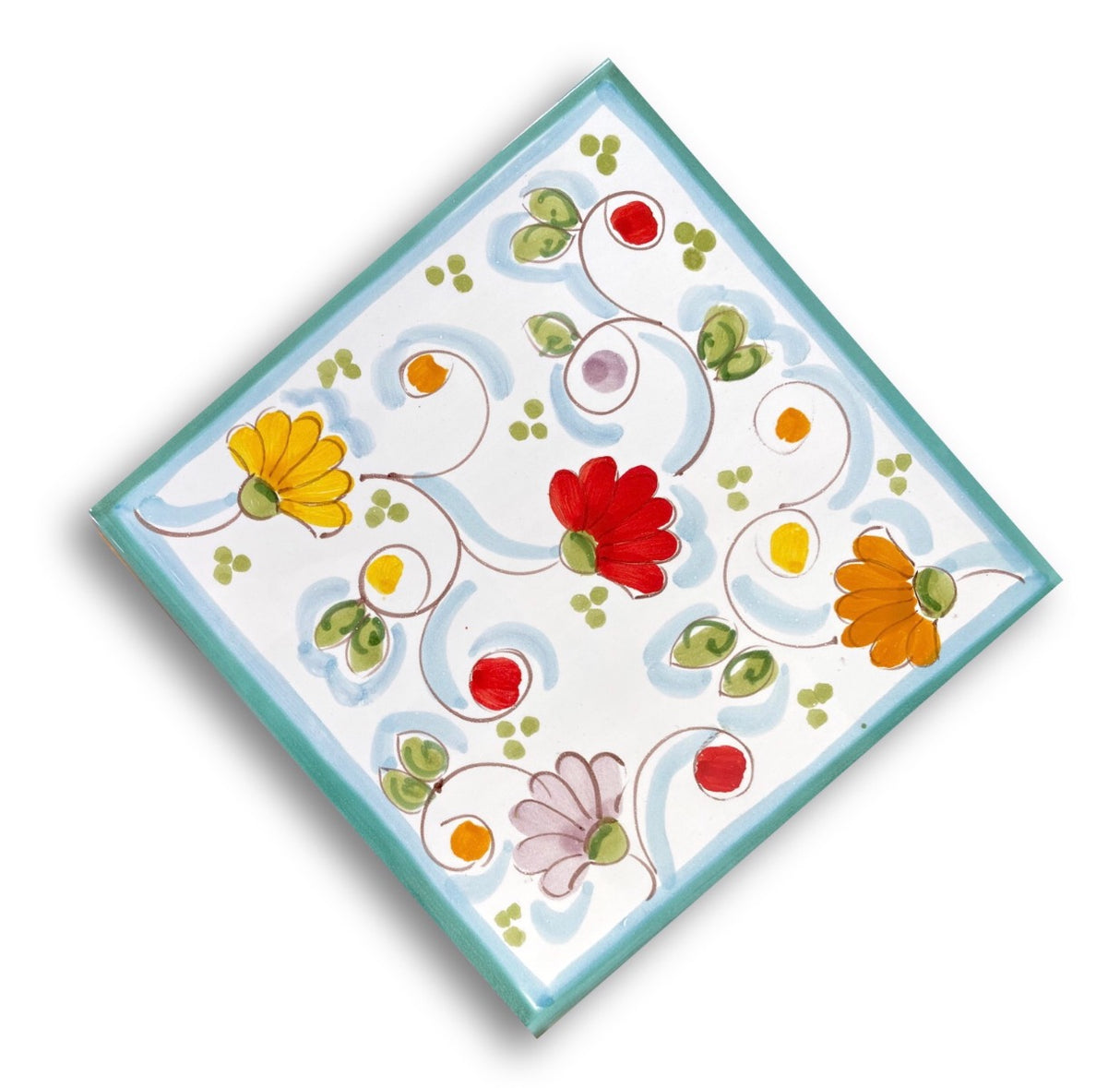 Mattonella decorata in ceramica di Vietri