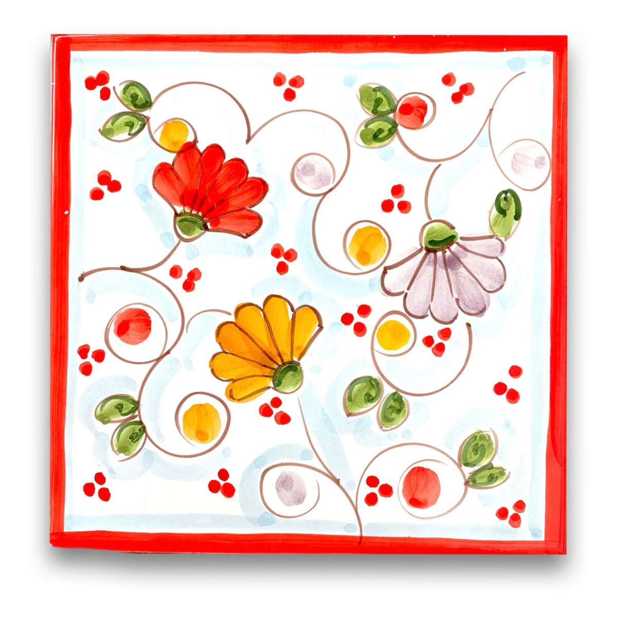 Mattonella decorata in ceramica di Vietri